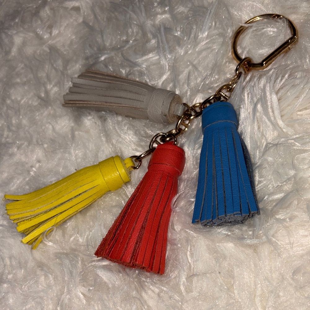Stella & Dot Multicolor Tassel Keychain